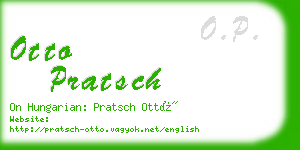 otto pratsch business card